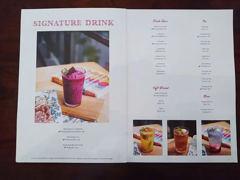 drink menu