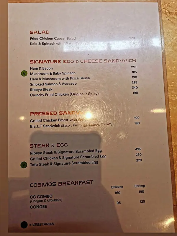 food menu