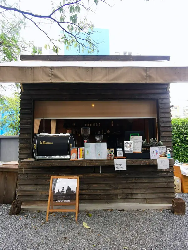 kiosk at the cafe